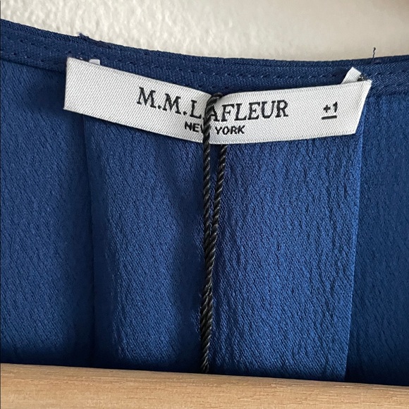 MM Lafleur Gosia 2.0 Dress Women’s Size 1X Wrap Work Pockets Azurite Blue NWT - Picture 8 of 13